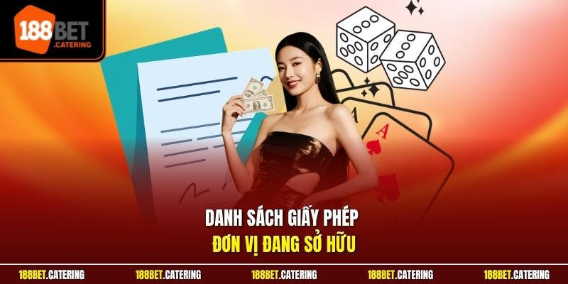 Danh sách giấy phép đơn vị đang sở hữu